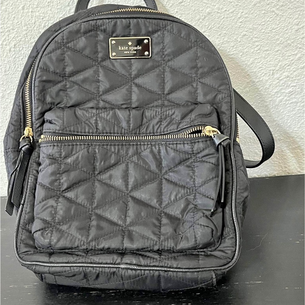 Kate Spade Quilted Black Backpack